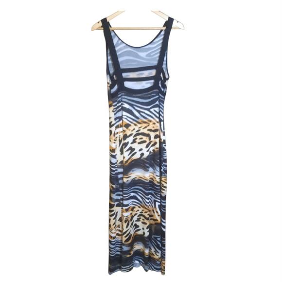 Venus Womens Multi Animal Print Sleeveless Maxi Dress Size Medium - Picture 3 of 7